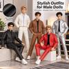 Handmade PU Leather Jacket Pants Suits  For 11.5 Inch Doll/for 1/6 Male Action Figure Dolls