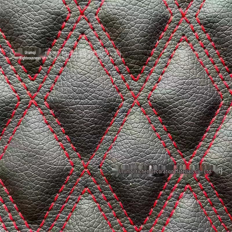 Verdikte Faux Lederen Auto Interieur Hemelbekleding & Vloermat met Borduurdetails