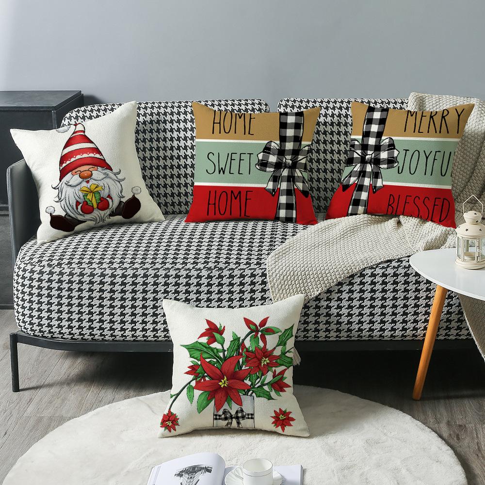 Autumn and Winter Holiday Decoration Christmas Pillow Case Home Sofa Atmosphere Pillow Waist Pillow