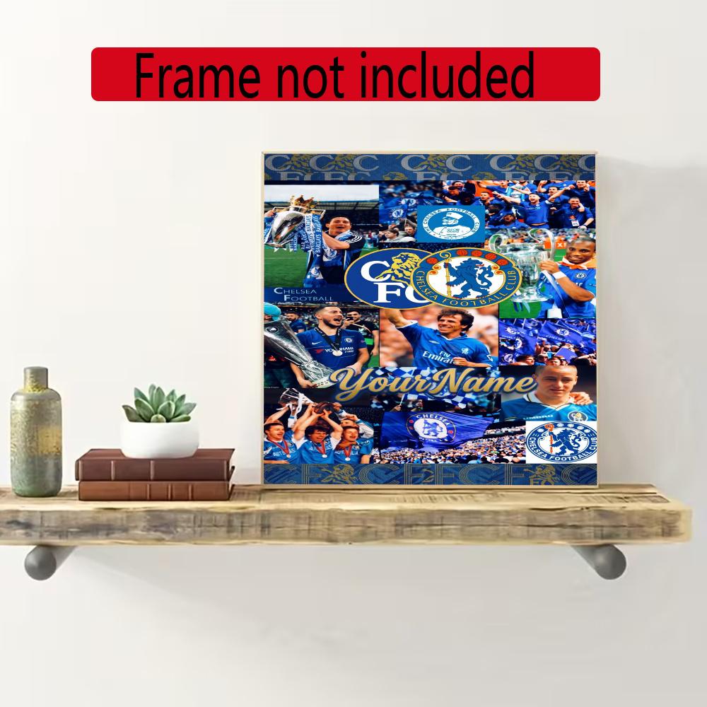 Chelsea Fc Personalized Name Round Diamond Painting Kit Diamond Embroidery Painting Rhinestones Mosaic Frameless Handwork Decoration Arts