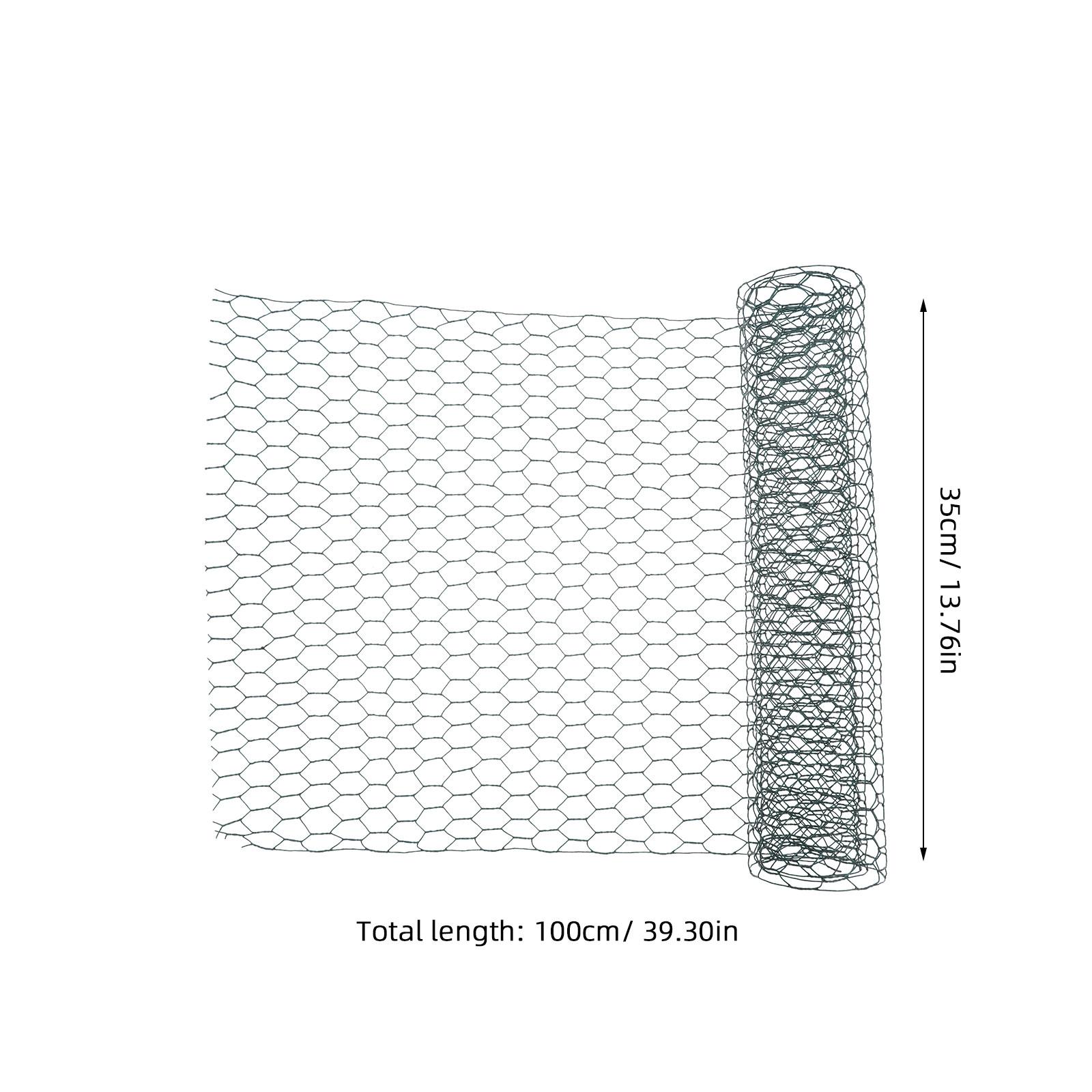 Chicken Cage Wire Mesh Poultry Fence Green-coated Vegetable Garden Fence Netting Mesh Hexagonal Iron Wire Fence 35cm*100cm