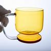 Kreativer Hänge-Glasbecher Kaffee Milchsaft Trinkbecher Wasser Hohes Borosilikatglas Farbblockierendes Glasbecher Bierbecher