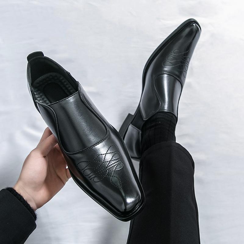 Classic Men Formal Leather Shoes Men One-foot Comfortable Fashionable Pointed-toe Height-increasing Leather Shoes Men Size 38-46