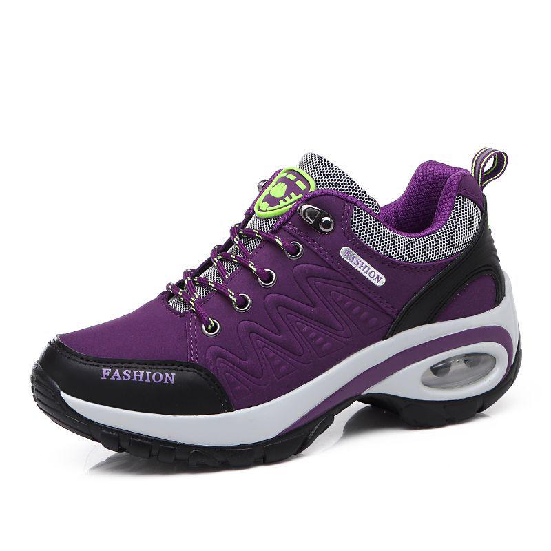 2026 Women's Breathable Shock-Absorbing Sports Shoes, Thick Sole, Height-Boosting Air Cushion, Fashionable Casual Travel Footwear.