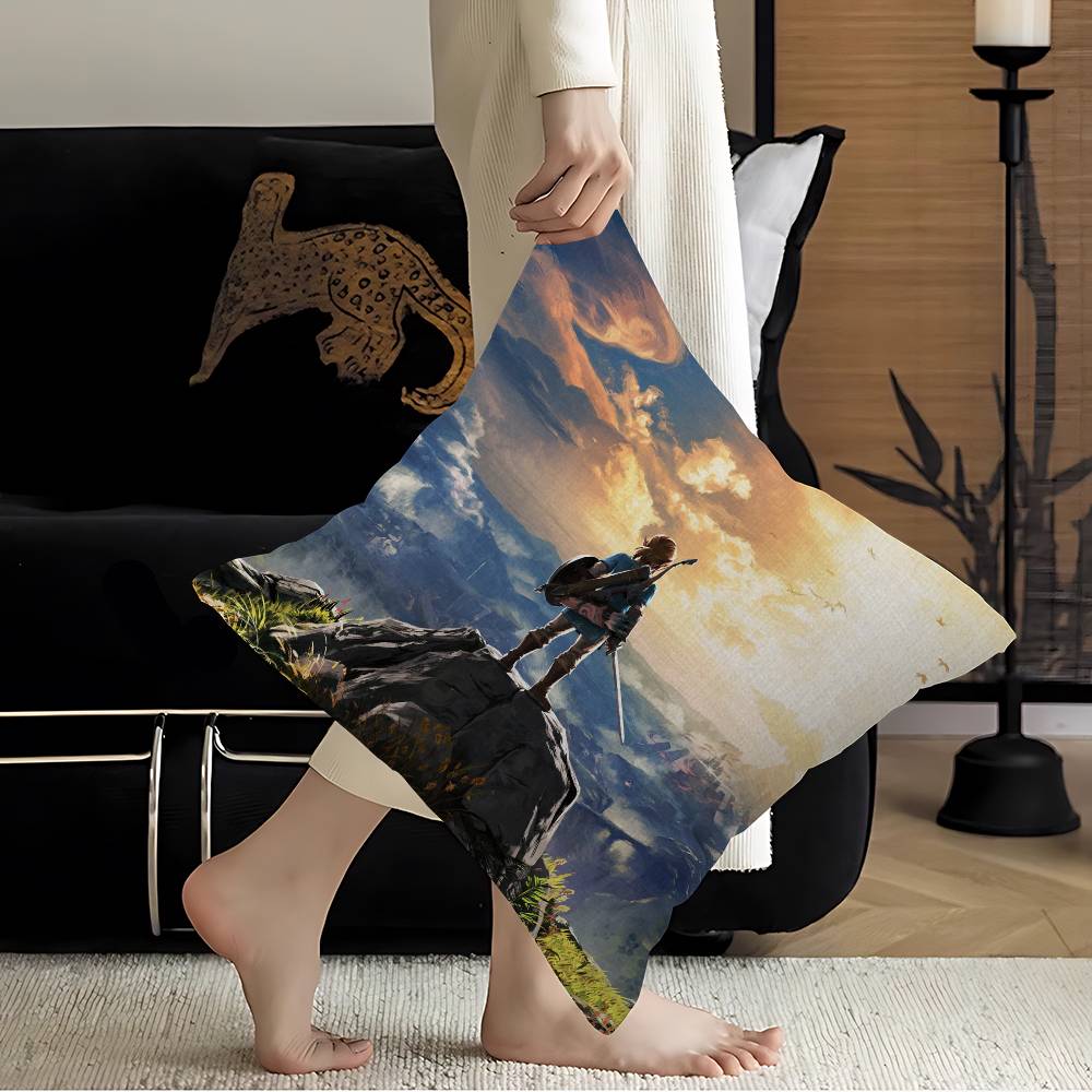 Video Game Legend ZZeldas Office Cushion Pillowcase Car Cushion Cover45X45CM Lumbar Pillowcase Sofa Pillowcover