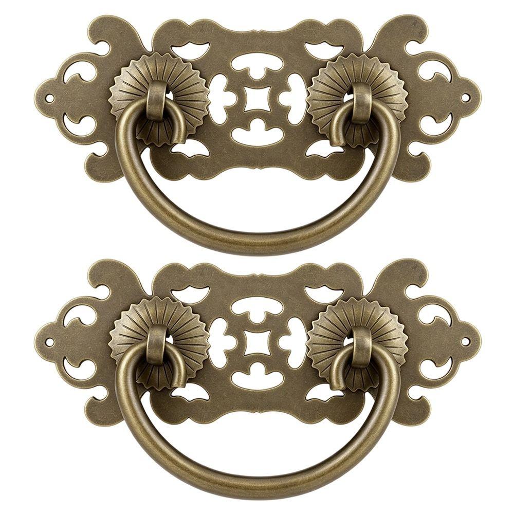 2pcs Easy Install Cabinet Pulls 10.2*4.1cm Furniture Handles Antique Drawer Handles  Drawers