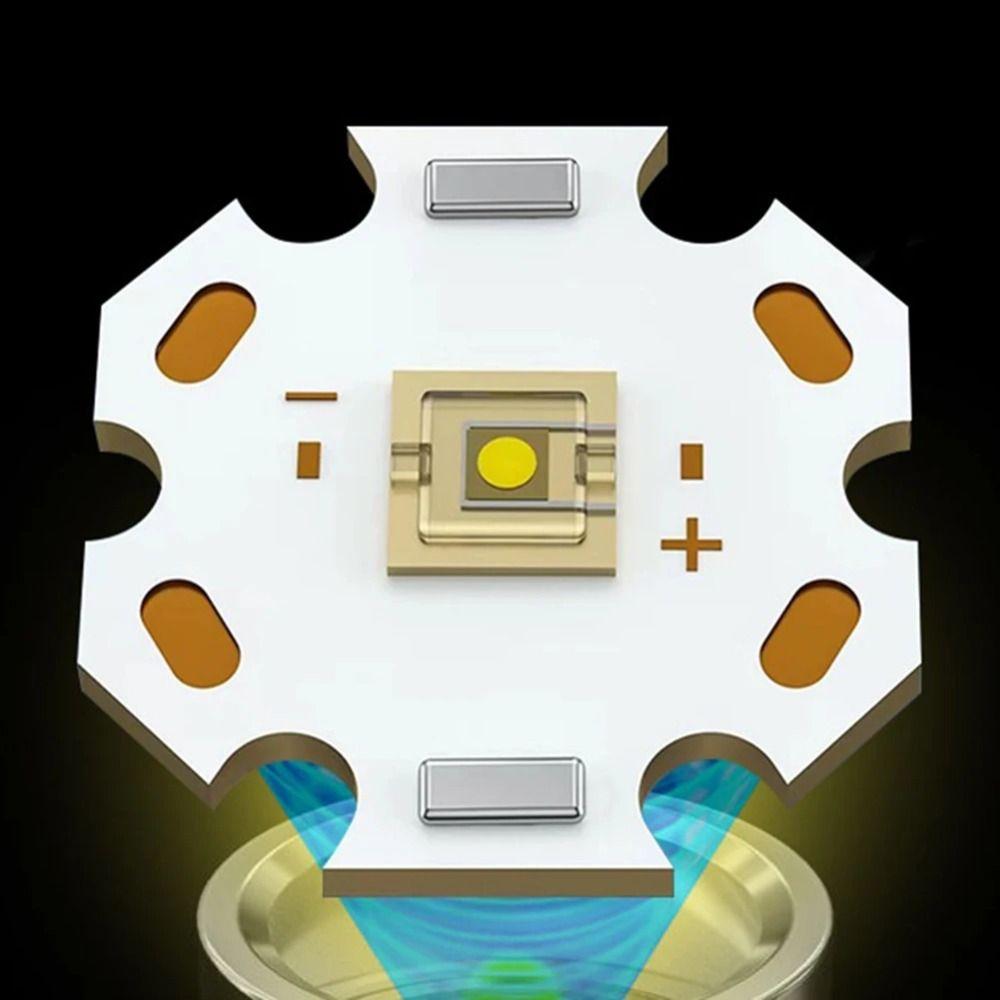 Multi-function Long-range Spotlight Fluorescent Handheld Lamp Rechargeable Flashlight  Warning