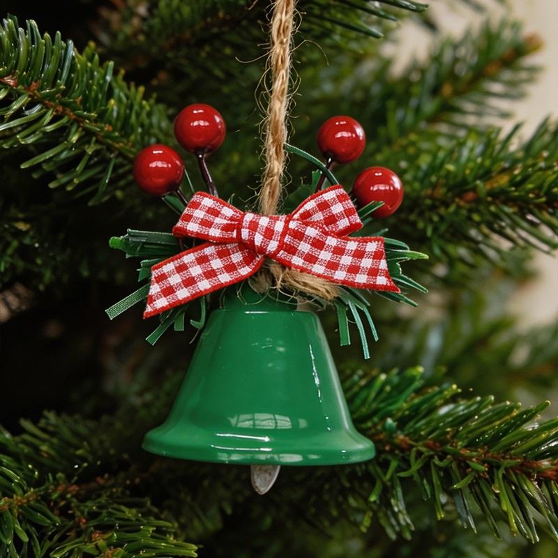 Christmas Decoration Christmas Tree Pendants Christmas Bells Twine Berry Accessories Christmas Tree Bow Bell Pendants