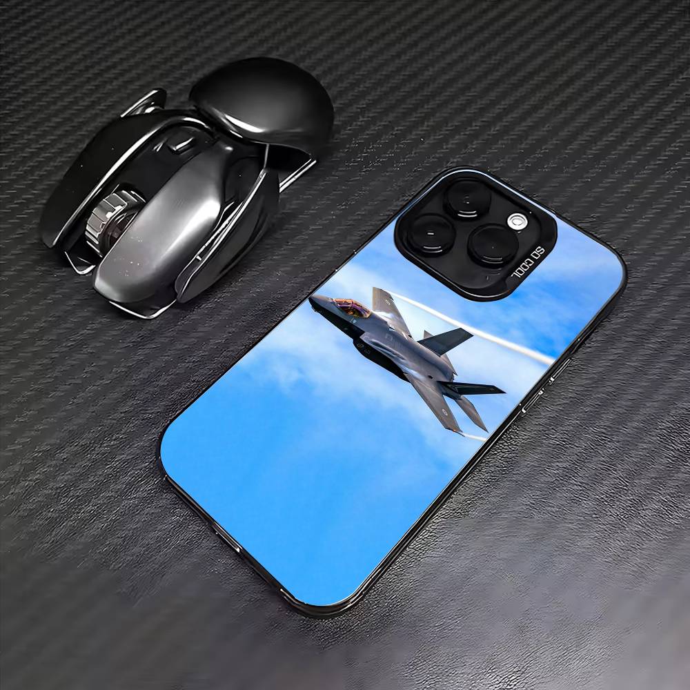 

Cool fighter Phone Case For iPhone17,16,15,14,13,12,11 Plus,Pro Max Colored Silver Plated Inside Cover iPhone12