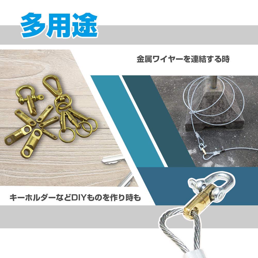 AMYSPORTS Power Brass Fishing Snap High for Sea and DIY 10 250kg Capacity Swivels, Swivels, Swivels, Strength, Fishing, Tackle, Crafts, Pieces,