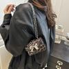 Fashion Girl Chain Single Shoulder Simple New Exquisite Bow Large Capacity Trendy Messenger Small Square Bag