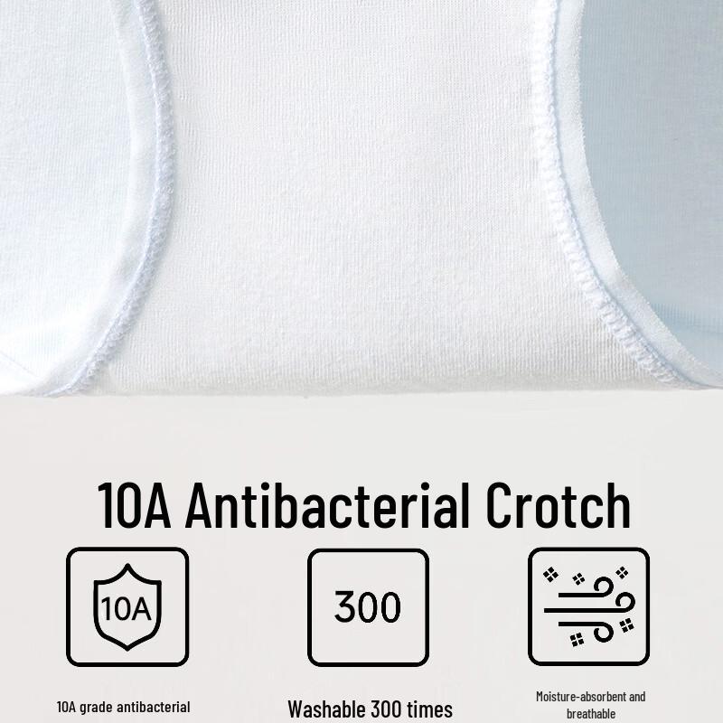 Yiershuang Women's 5-Pack Antibacterial Cotton Briefs