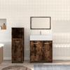 VidaXL Bathroom Furniture Set 3 Pcs Smoked Oak 3154406