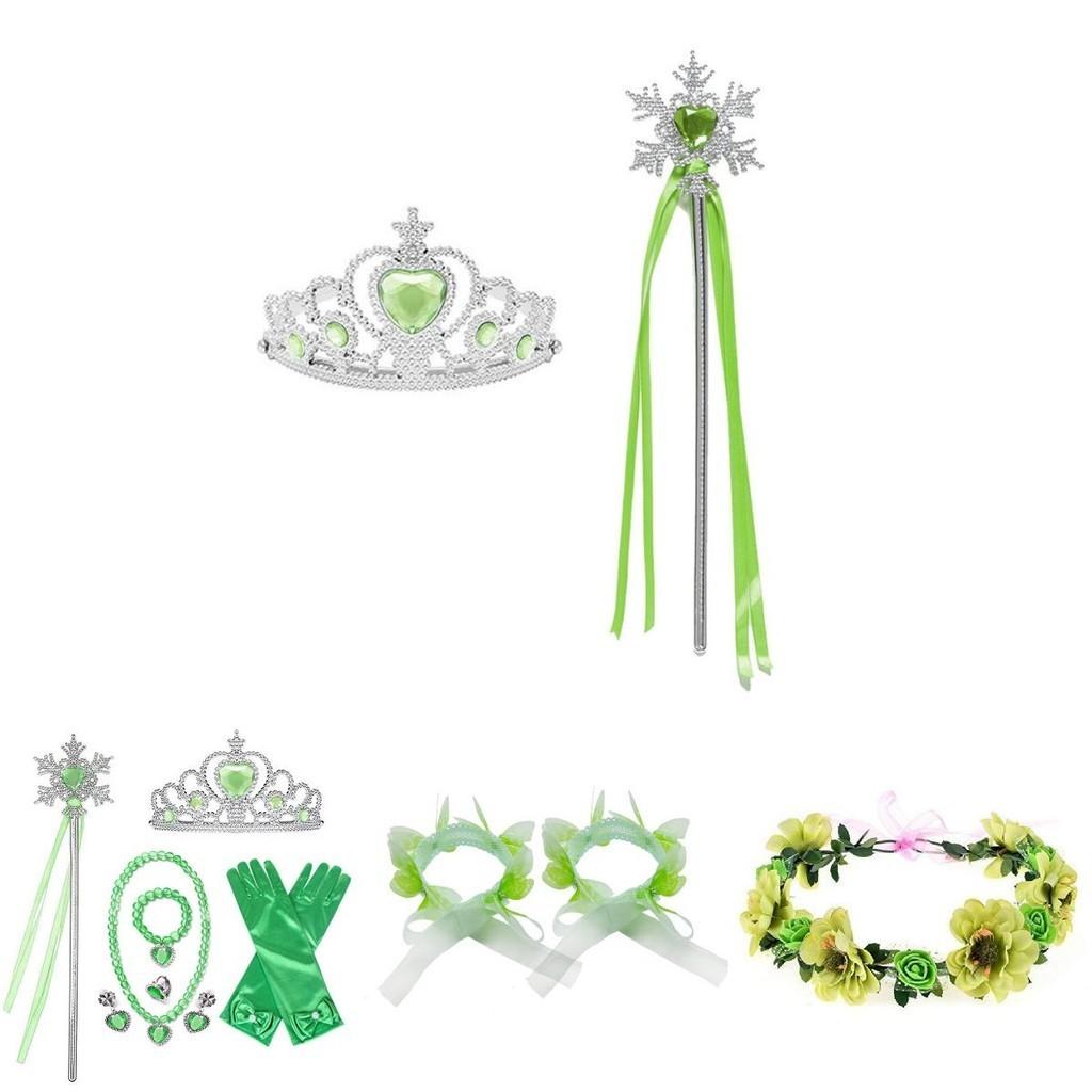 Costume da Fata dei Fiori Verdi Campanellino Tessuto in Fibra di Poliestere Ideale Per la Festa dei Bambini Halloween Giochi di Ruolo