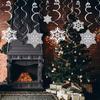 Charming Christmas Snowflake Hanging Decorations With Spiral Design For Festive Displays