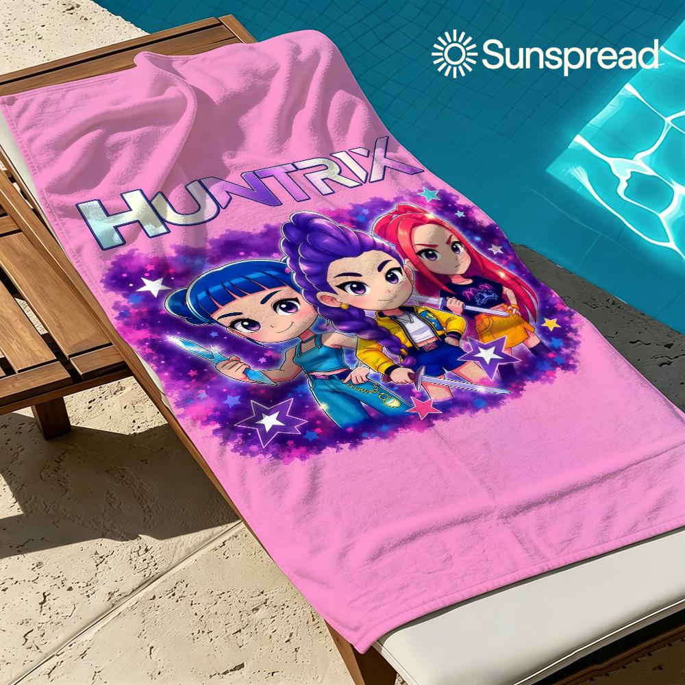 K-Pop Demon Hunters Quick Drying Bath Towel Microfiber beach towel light weight swimming camping yoga beach out