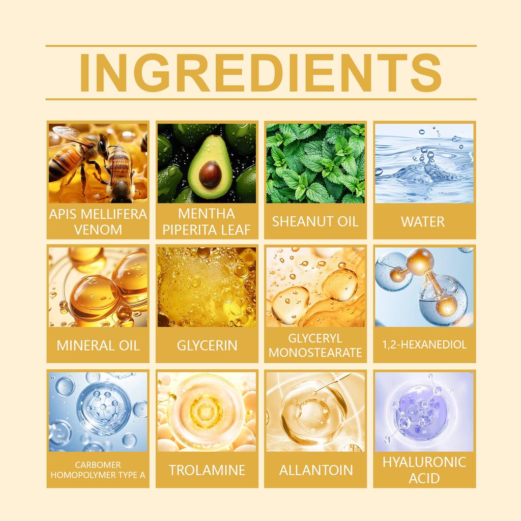 Bienenhautcreme hellt Pigmentierung auf, strafft, spendet Feuchtigkeit und lässt den Teint strahlen.. Hautcreme