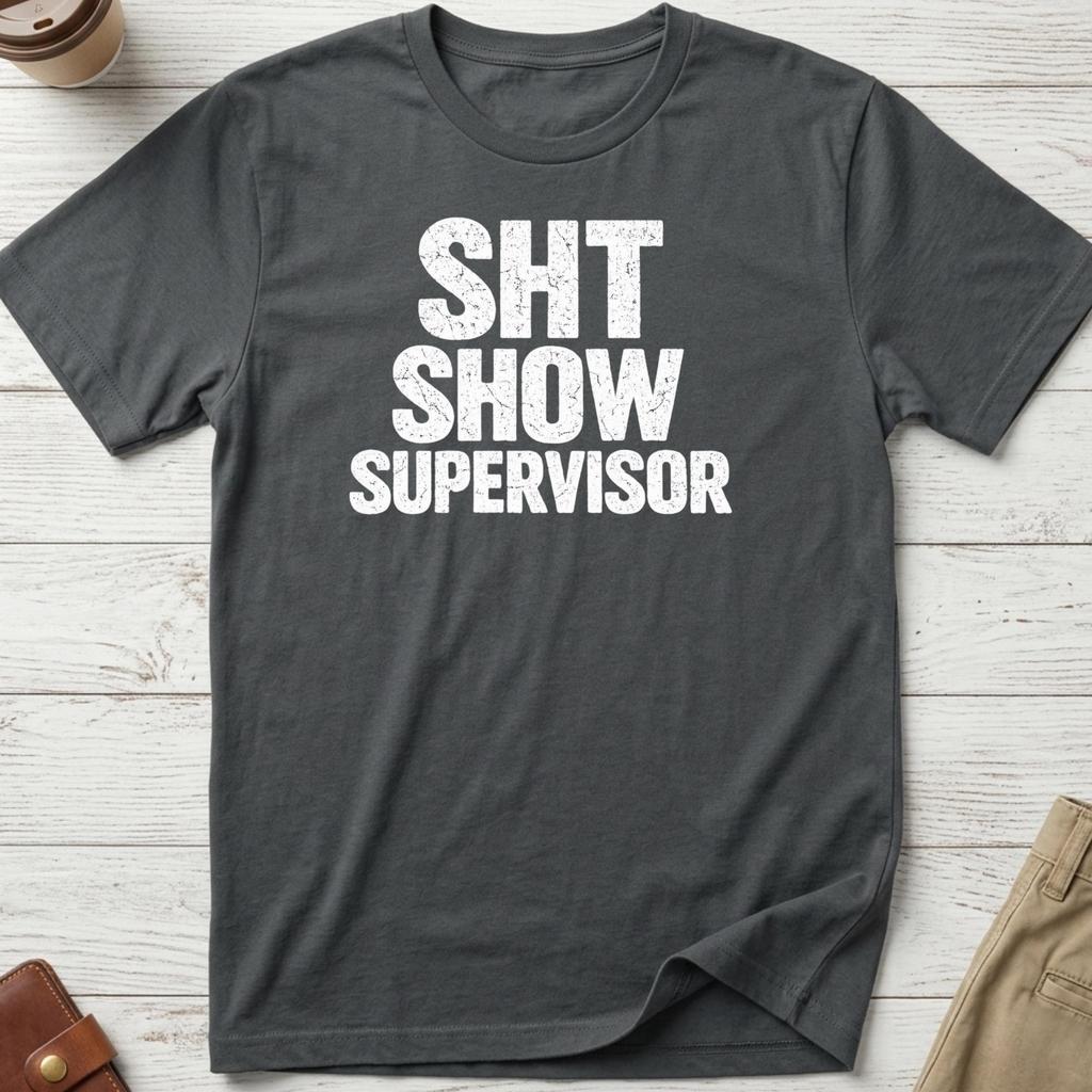 Summer Casual Fashion Sht Show Supervisor Tshirt Retro Office Humor Tshirt Suitable For Both Unisex And Unisex