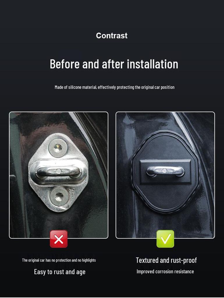 Dongfeng Lingzhi M5EV Door Lock Cover: Shock-Absorbing Protective Silicone Sleeve
