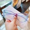 Cat Eye Anti Blue Light Glasses Blocking Computer Glasses Men Women Super Light Frame Eyeglasses Pink Clear