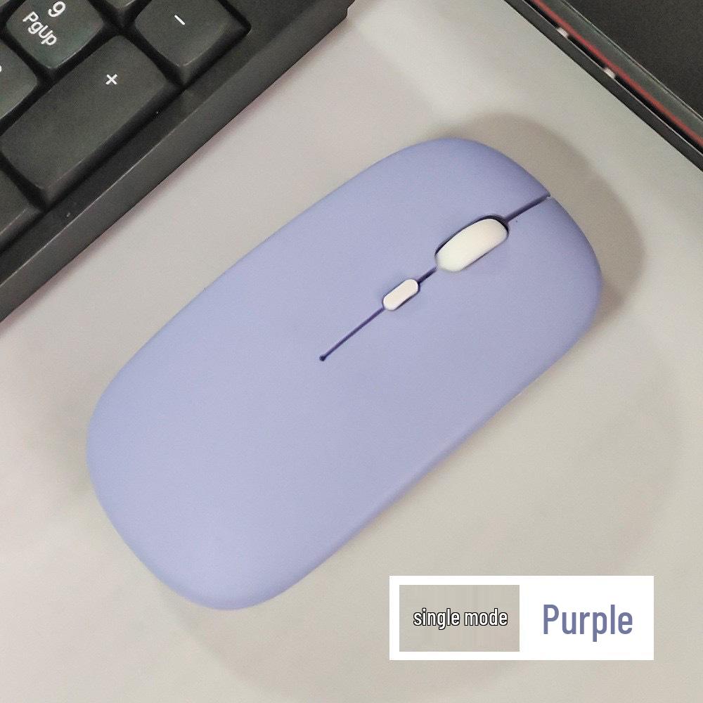 Dual-Mode Rechargeable Wireless Bluetooth Mouse with Silent Clicks for USB Desktop & Laptop Use