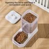 Large-capacity pet water dispenser for cats, non-electric automatic cat feeder, anti-spill