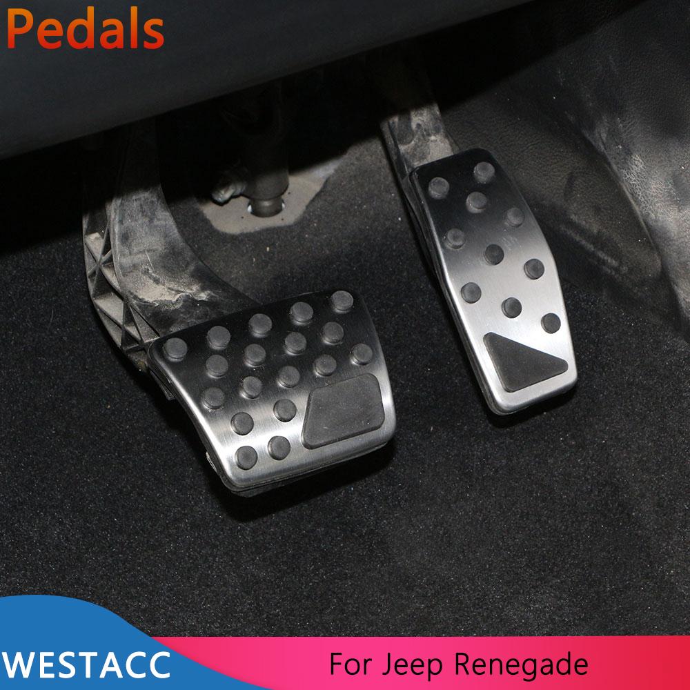 Auto Pedale Gas Bremse Fußstütze Pedal Schutzhülle für Jeep Renegade 2014 - 2022 Teile Innen