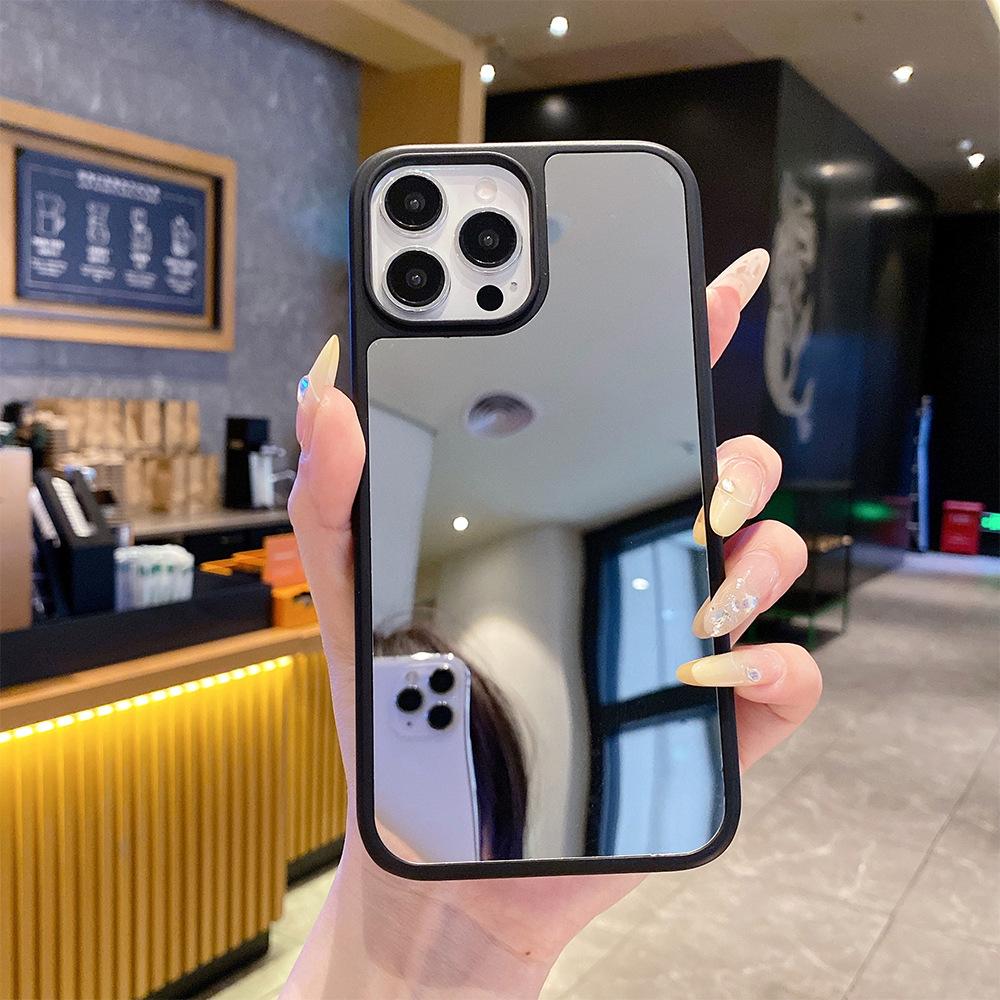 Mirror mobile phone case iPhone13 makeup mirror to picture Apple 17 personal makeup mirror custom processing