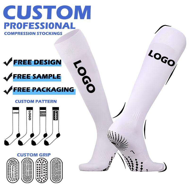 Custom Logo Winter Sports Compression Socks Stockings Long Tube Warm Socks for Running Cycling Football Logo Socks