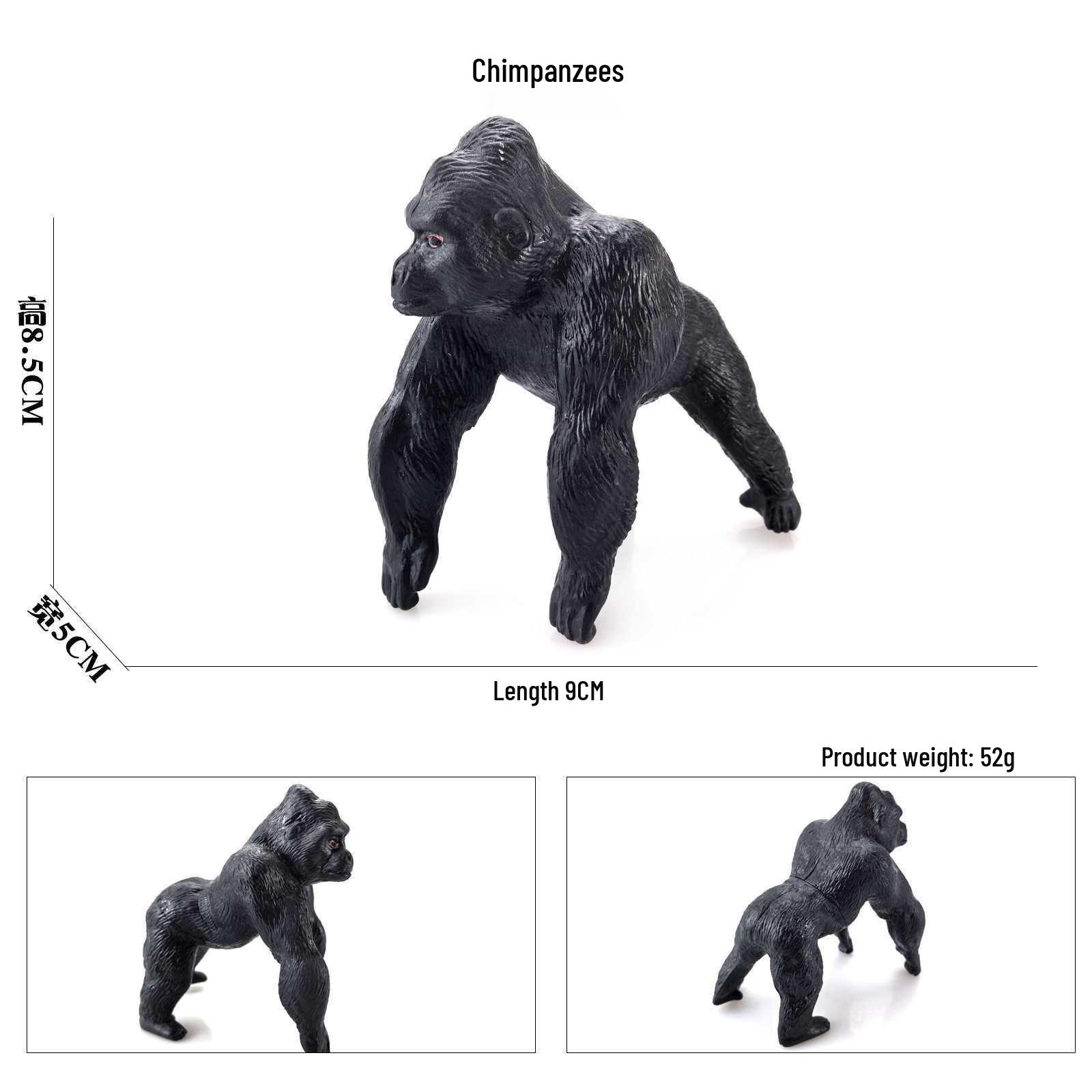 Wildlife Simulation Toy Set: Eagle, Lion, Wolf, Gorilla, Fox, Rabbit