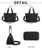 Damväska, lätt, stor kapacitet, axelväska/tote bag, crossbody-stil, 2-vägs, lätt nylon, enfärgad, enkel, snygg, multifunktionell (vin
