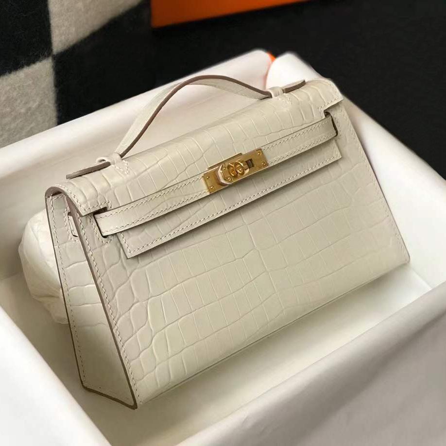 Kelli Bag Generation Mini Alligator Pattern Leather Small Square Bag Casual Fashion Shoulder Crossbody Handbag