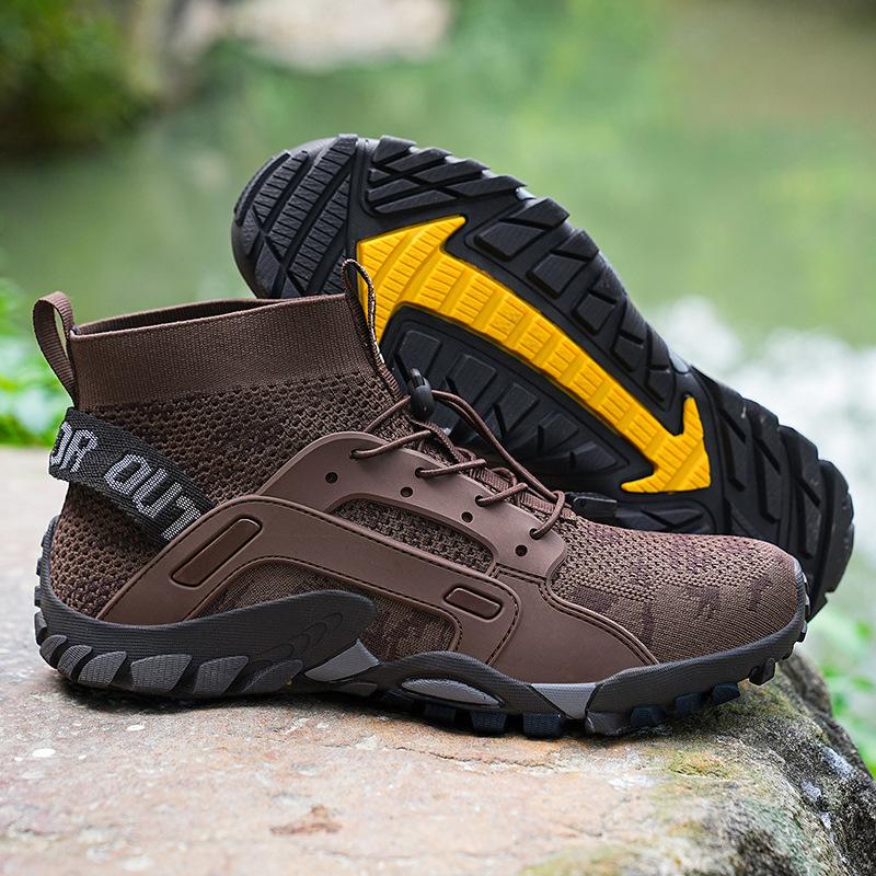 Men's and Women's Outdoor Hiking Shoes Breathable and Quick-drying Outdoor Running Shoes Wear-resistant Hiking Shoes Amphibious Climbing Shoes