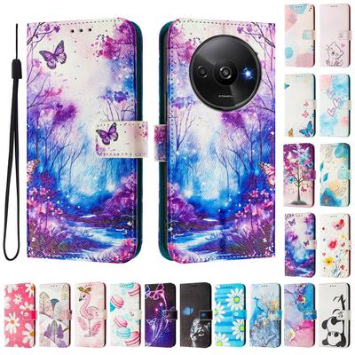 Dream Butterfly Forest Luxusní malované kožené pouzdro Peněženka PU Kožený obal ve stylu knihy pro Xiaomi 5X 6X 11 12, Redmi 7 8 9 10 12, Poznámka 7 8 9 10 11 12...