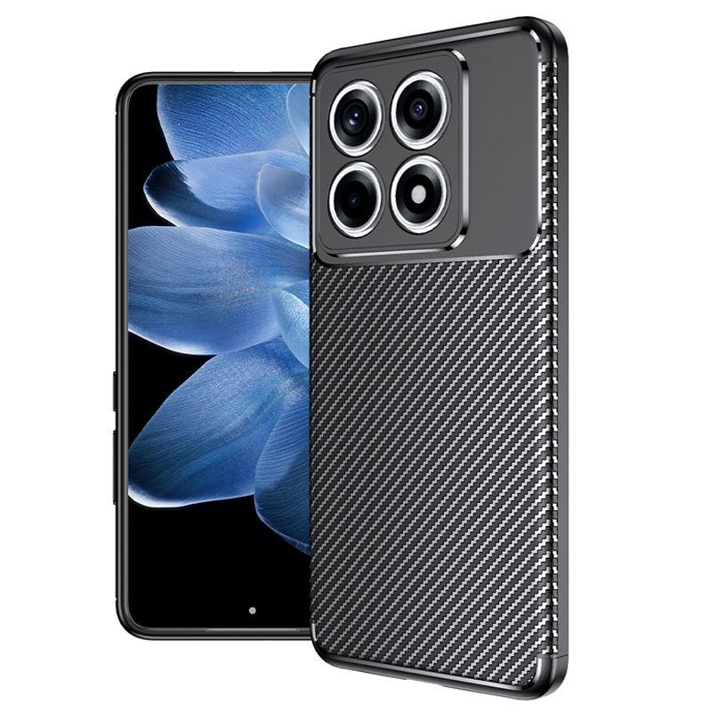 Mi 14T Pro Beetle Carbon Fiber TPU Soft Case Mobile Phone Case Xiaomi 14T Pro Protective Case