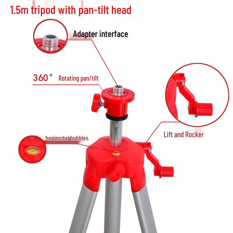 Adjustable Infrared Telescopic Tripod with Water Level Meter E18