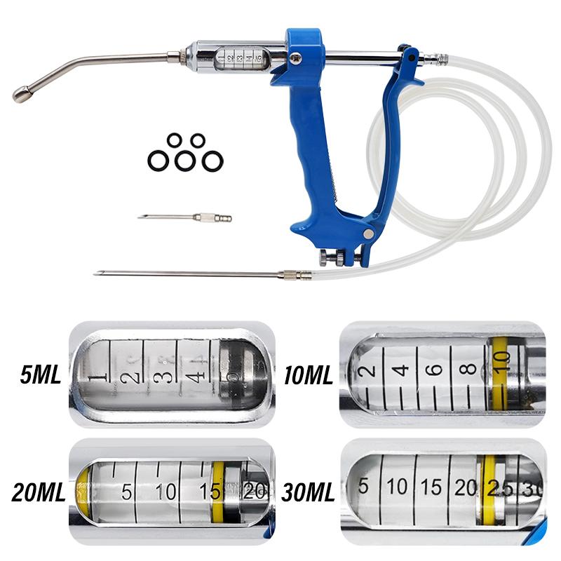 Verterinary Continuous Medicine Feeding Syringe for Gun Cow Pig Goat for Livestock Medicine Drenching Gun 5/10/20/30ml