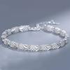 Vintage Silver Bracelet Bohemian Style Exquisite Leaf Pattern Adjustable Clasp  Suitable for Daily Wear and Gift Giving
