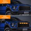 4Pcs High Brightness Car Grille LED Lights Yellow Daytime Running Warning Lamps for Off-Road Truck Safety Driving