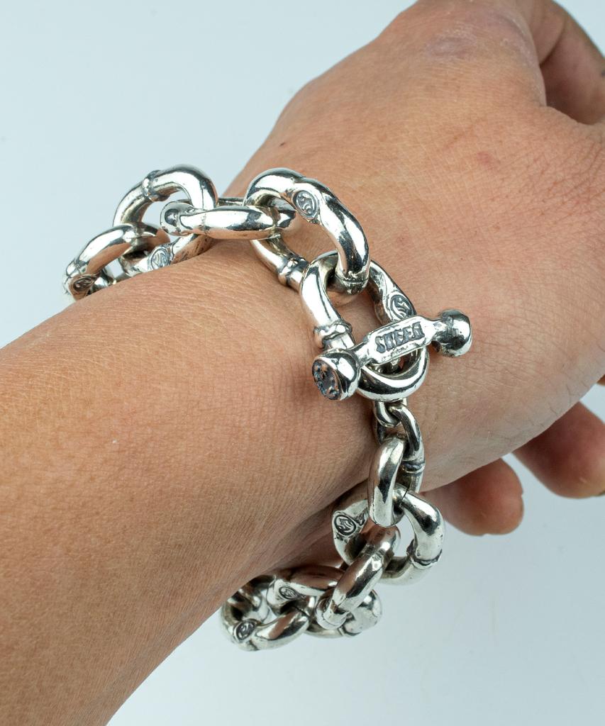Sheen666 Anchor Silver Bracelet