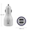 Carregador de carro com porta USB dupla de carregamento rápido 3.1A para Samsung Galaxy branco