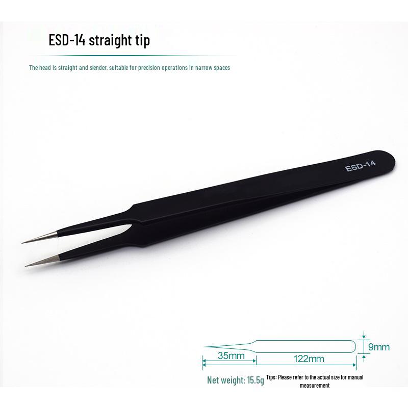 DIY Stainless Steel Curved Tip Anti-static Tweezers for Bird's Nest Handling and Eyelash Extensions