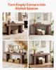 160 cm Console Table, Farmhouse Desk Behind the Couch, Wooden Rectangle Entrance Desk, Narrow Long Sofa Table Accent Stand for Hallway, Bedroom,