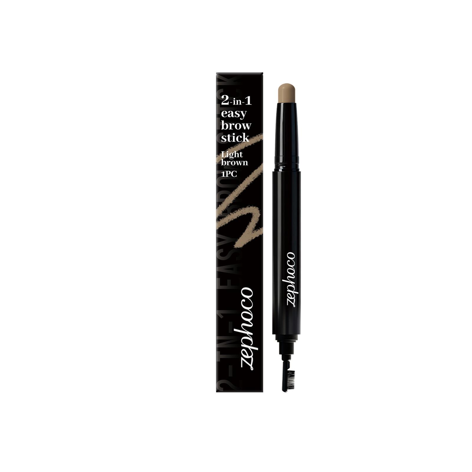 

Zephoco 2-in-1 Double-Ended Eyebrow Pencil - Light Brown & Clear for Natural, Silky, Pigmented Daily Eyebrow Shaping