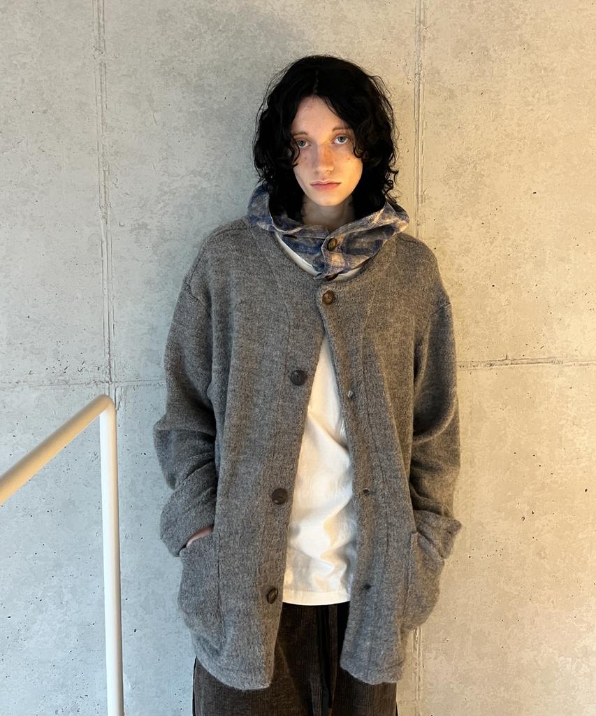 Azender Melange Pocket Cardigan Gray