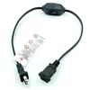 US Standard 1-15P15R 2-Pin Male/Female Right Angle Extension Cord for Christmas Lights