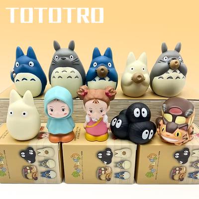 10 Stück Cartoon Totoro Figur Mini Niedliche Spielzeuge Zimmerdekorationen Kawaii Katze Tier Hobby Spielzeug Kinder Geburtstagsgeschenke Mode Kollektion Neu
