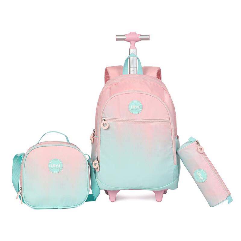 Li Shen 3-Piece Waterproof Student Rolling Backpack Set