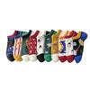 10 Pairs Men's Socks Set Cartoon Fashionable Versatile Casual Ankle Socks Thin Shallow Mouth Comfortable Breathable Cotton Socks