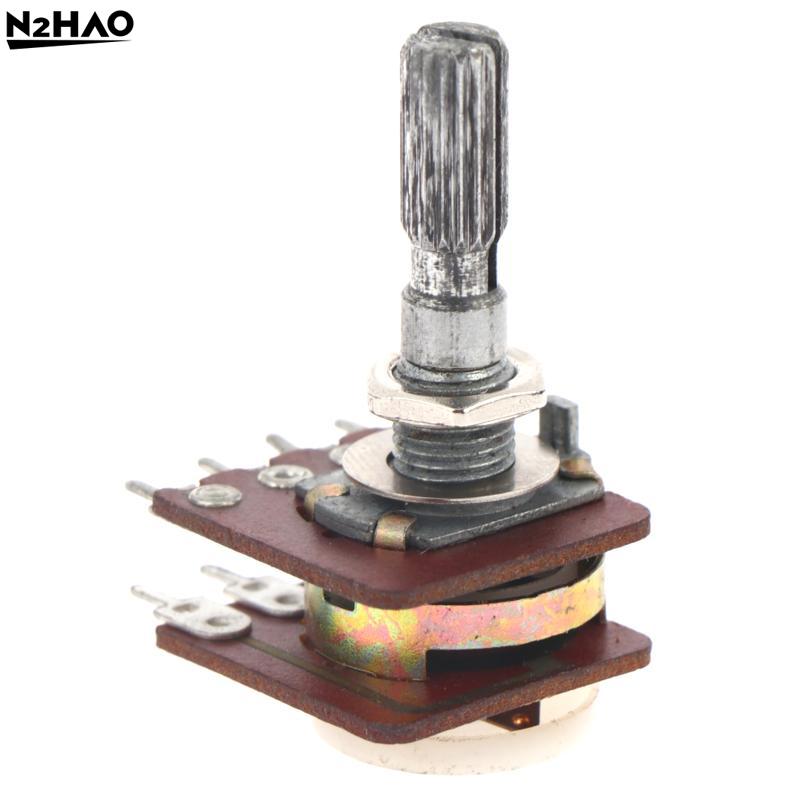 RK16 Doppelpotentiometer B100K 2 Stück 25MM Langer Schaft Für Audio-Tonregelung Ersatzteile